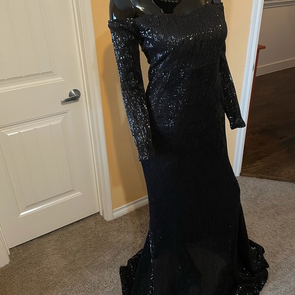 Sequin Sparkly Formal Fashion Nova Prom Gown Dress - Picture 2 of 7